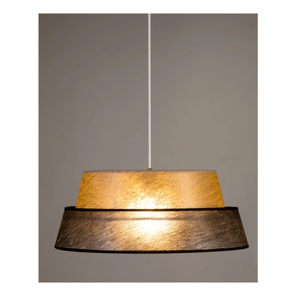 Nevoa Lampa Wisząca 1xE27 Max.60W Czarny/Transparentny PVC/Złoty-Czarny 150050104