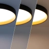 Plafon LED 31W Okrągły Czarno Złoty 50cm 3 Barwy Świecenia CCT Abruzzo Roma