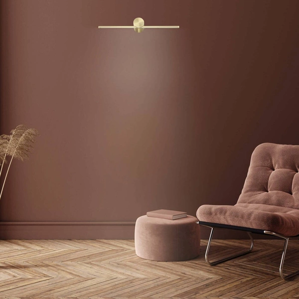 Kinkiet Modern Slim M, złoty, 6W LED, barwa ciepła 3000K, IP44