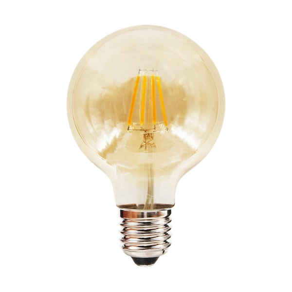 Żarówka Filamentowa LED, E27, G80, 6W, barwa ciepła 2700K, 700lm, Amber