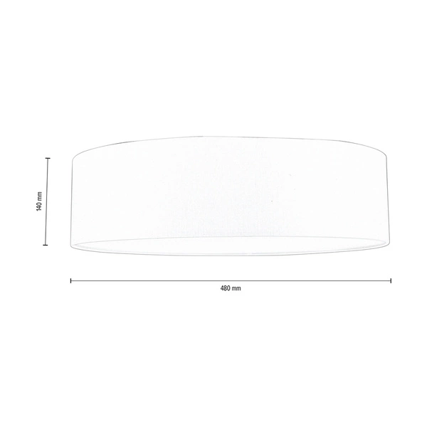 Lampa sufitowa Josefina 4xE27 maks. 25W biały metal/biały klosz z tkaniny 4764812