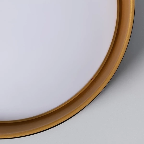 Plafon LED 31W Okrągły Czarno Złoty 50cm 3 Barwy Świecenia CCT Abruzzo Roma