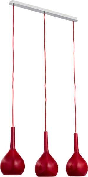 Lampa wisząca kropla listwa VETRO czerwona szer. 63cm