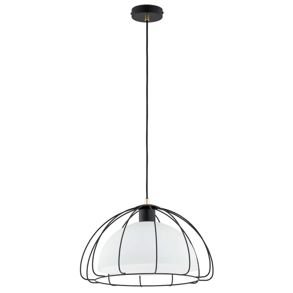 Lampa wisząca ALFA NERSY CZARNA & BIAŁA 1xE27 40cm | 61351