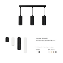 LUCAS BASE 3L PENDANT GU10 BK