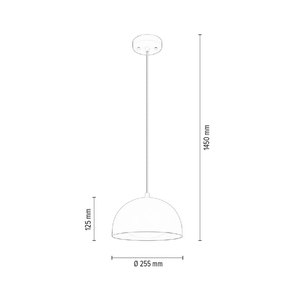 Lampa wisząca RAY biała 25cm 3050102