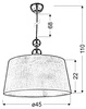 Lampa wisząca CLARA 31-21601 chrom/biały 1x60W E27