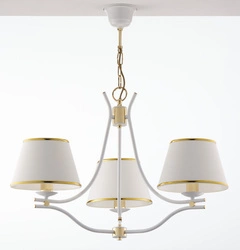Klasyczny Żyrandol SAMBA wys. 83cm 3xE27 15W IP20 | biały