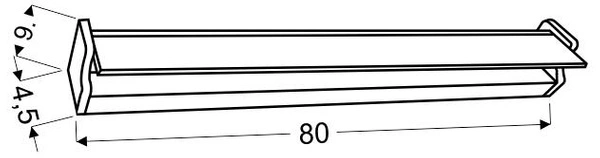 BATIK LAMPA SUFITOWA LISTWA LED 80 CM 14W STAL NIERDZEWNA
