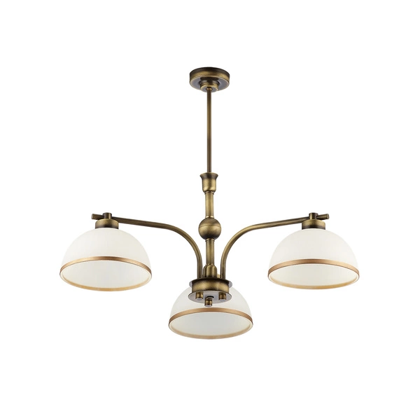 Klasyczny Żyrandol MONTANA wys. 55cm 3xE27 15W IP20 | Mosiądz patynowany