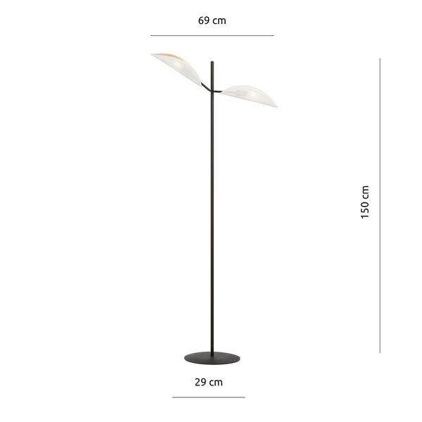 Lampa podłogowa Emibig VENE LP2 Biały/GOLD 1159/LP2