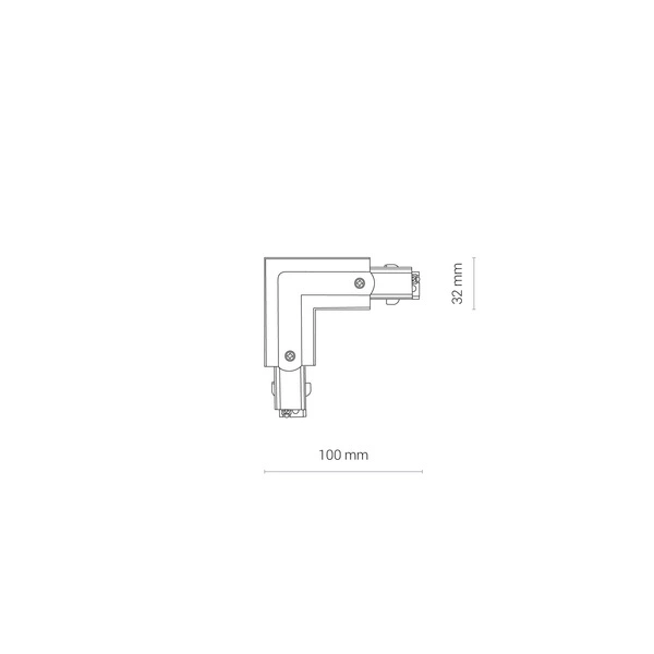 Łącznik kątowy lewy 90 stopni CTLS POWER L CONNECTOR LEFT BLACK (L-L) 8706
