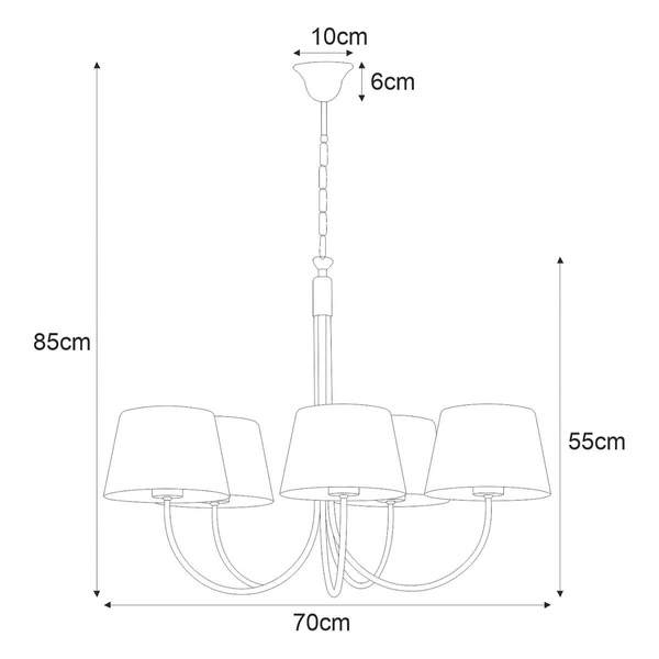 Żyrandol K-4336 z serii SASTO