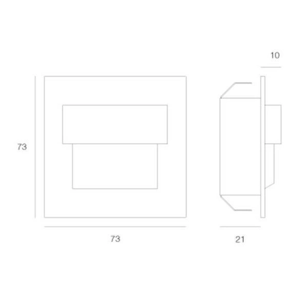 Oprawa schodowa TANGO CZARNY mat / neutralna 4K 10V do puszki 60mm