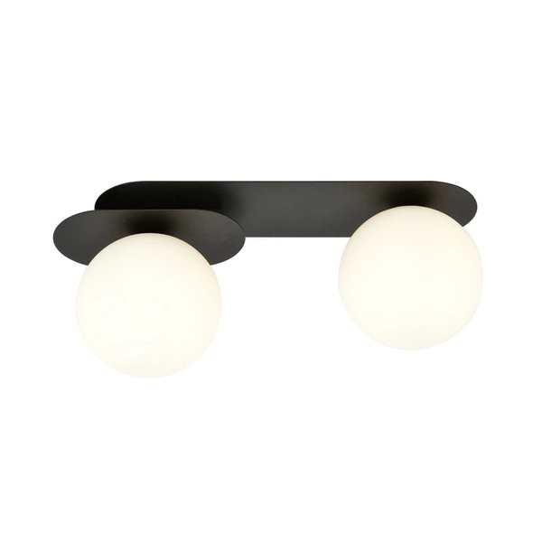 Lampa sufitowa Emibig PLAZA 2 Czarny/OPAL 1118/2