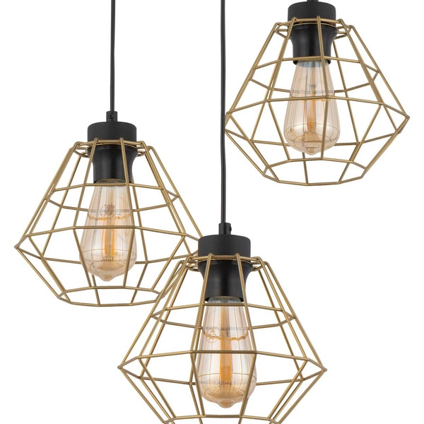 DIAMOND GOLD LAMPA WISZĄCA 3 PŁ 4451