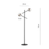 Lampa podłogowa Emibig LINEAR LP2 Czarny/GRAFIT 1167/LP2