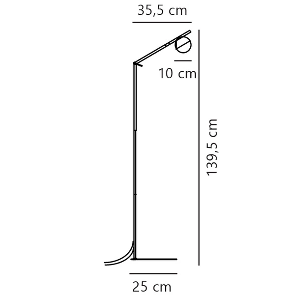 Lampa stojąca CONTINA G9 5W Metal | Mosiądz