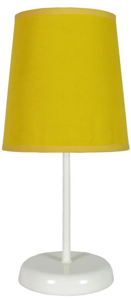 Lampka stołowa/nocna GALA 41-98552 biała z żółtym abażurem 1x40W E14