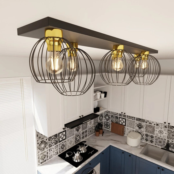 Lampa sufitowa Emibig NEST 6 BL GOLD 1370/6