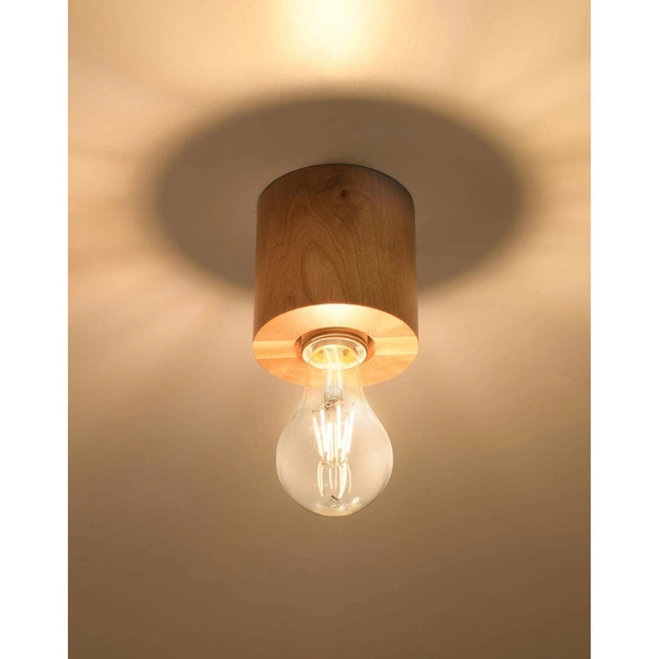 Plafon SALGADO, SL.0672, naturalne drewno, 1x60W E27