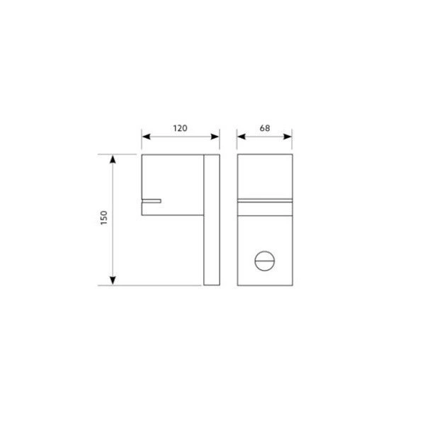 Lampa elewacyjna z czujnikiem nad drzwi QUAZAR 13 CZARNA