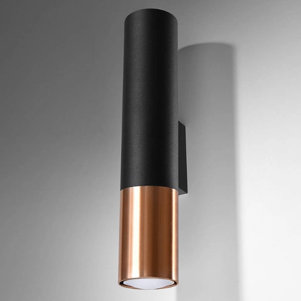 Kinkiet LOOPEZ czarny/miedź SL.0944