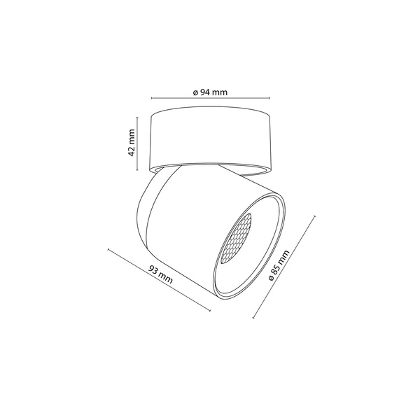 Lampa sufitowa, kinkiet regulowany biały TWIST WHITE GU10 10576