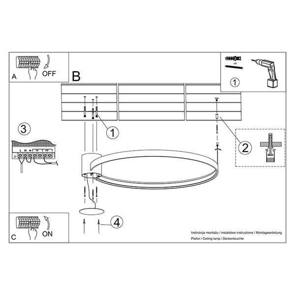 Nowoczesny plafon RIO 110, złoty, 70W LED, barwa neutralna 4000K, TH.227