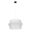 Lampa wisząca Lotus 1xE27 maks. 60W Czarny metal/przezroczysty kabel PVC/szary klosz z tkaniny 15640104