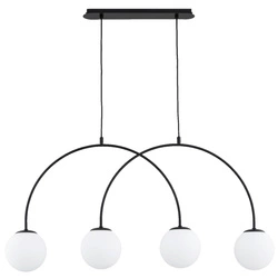 Lampa wisząca ALFA BENDO CZARNA & BIAŁA 4xE14 99cm | 63301