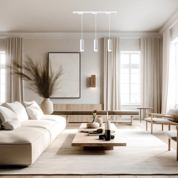 Zestaw Oprawa Pipe Ring Track Zwis Biały 3xGU10 1m