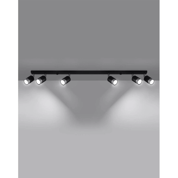 Lampa sufitowa (spot) NERO 6, SL.1068, czarny/chrom, 6x40W GU10