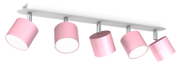 Lampa sufitowa DIXIE PINK 5xGX53 szer. 64cm | różowy