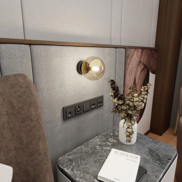 Kinkiet Emibig ROSSI K1 BL MIODOWY 876/K1