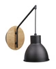 Kinkiet VARIO 21-73495 czarny/drewno 1x60W E27