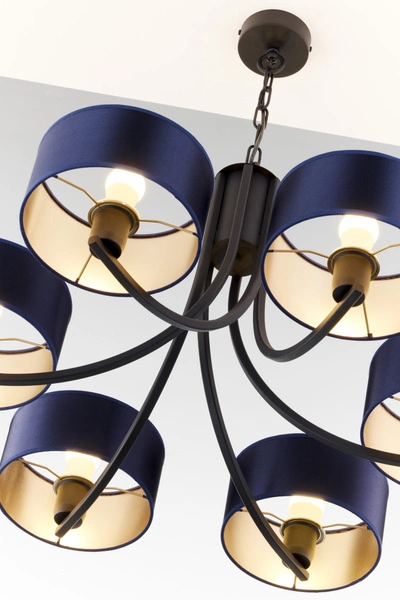 Klasyczny Żyrandol ARTHUR wys. 71cm 6xE27 15W IP20 | czarny