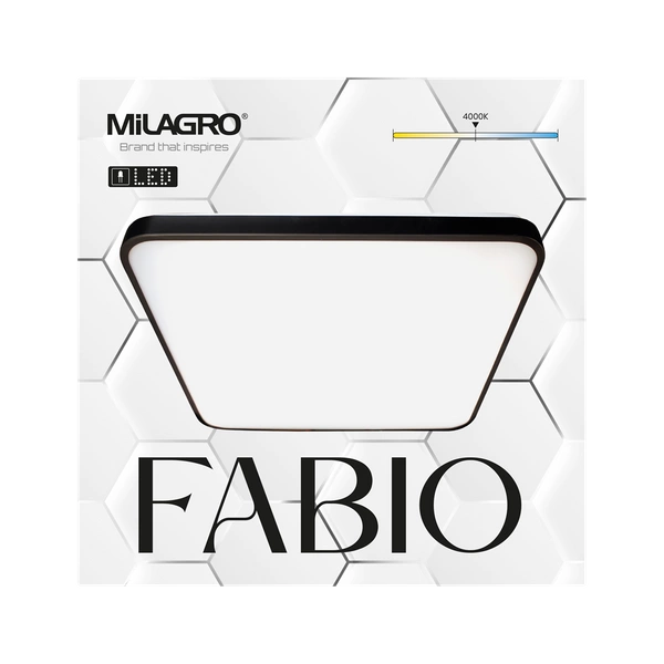 Plafon FABIO BLACK, ML7935, 23W LED, barwa neutralna 4000K