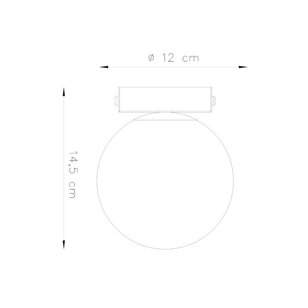 Plafon YOLI 1, czarny z białym kloszem, 1x40W G9, SL.1151
