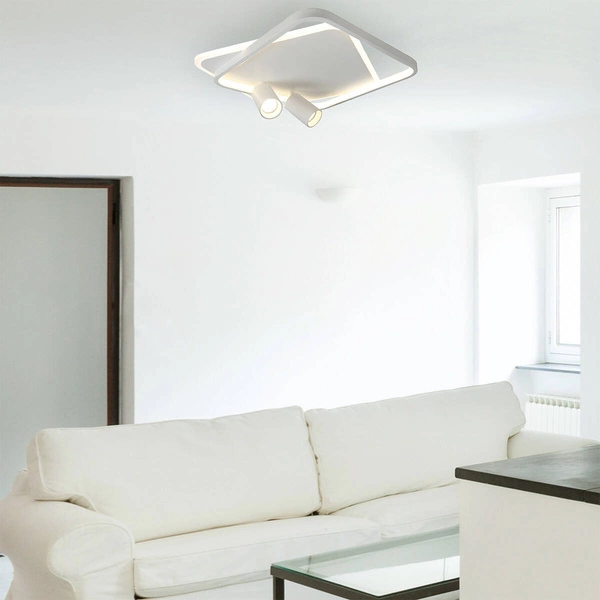 Plafon Parma 2 2xGU10 + 1xLED CCT biały kwadrat LP-0612/2C Square WH