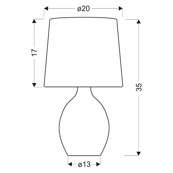 Lampa gabinetowa/stołowa/nocna AMBON 41-78575 szara 1x40W E14