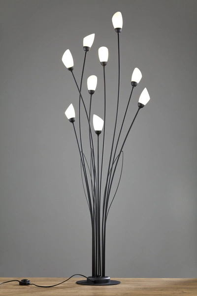 Klasyczna Lampa podłogowa GLORIOSA wys. 160cm 9xG9 14W IP20 | czarny mat