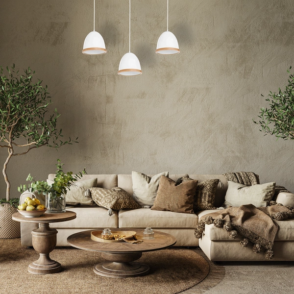 Lampa wisząca nowoczesna zwis STUDIO III biały szer. 65cm