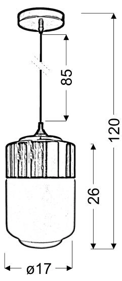 Lampa wisząca MASALA 31-37633 biała z miedzianą nakładką 1x60W E27