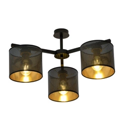 Lampa sufitowa Emibig JORDAN 3 Czarny/GOLD 1144/3
