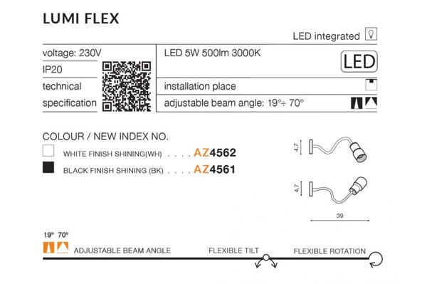 Azzardo LUMI FLEX BK 4561