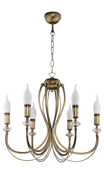 Klasyczny Żyrandol MELODY wys. 88cm 6xE14 11W IP20 | Stare złoto