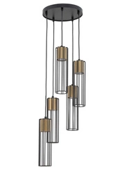 Lampa Sigma FOBIA 5 lampa wisząca koło czarny/złoty 33461