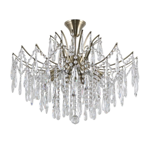 Lampa wisząca żyrandol Mallola śr. 63cm 8xE14 | brąz antyczny