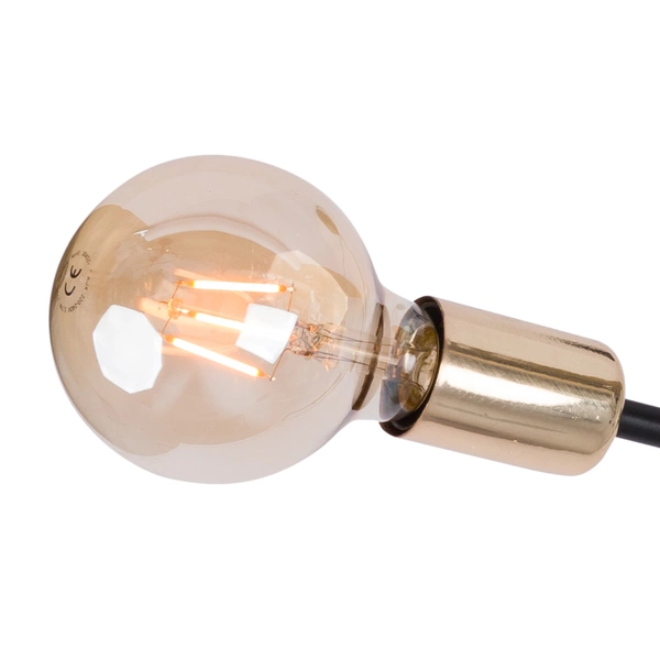 Kinkiet ONYX Poczwórny CZARNY/ZŁOTY w nowoczesnym stylu